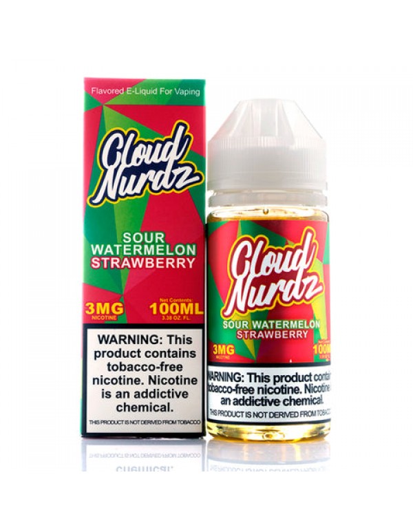 Sour Watermelon Strawberry - Cloud Nurdz E-Juice (100 ml)