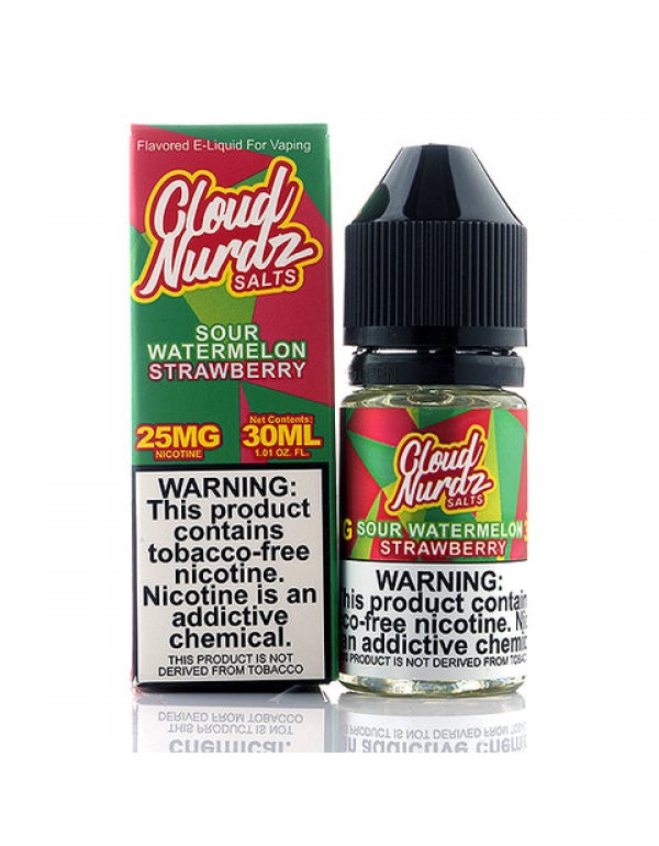 Sour Watermelon Strawberry Salt - Cloud Nurdz E-Ju...