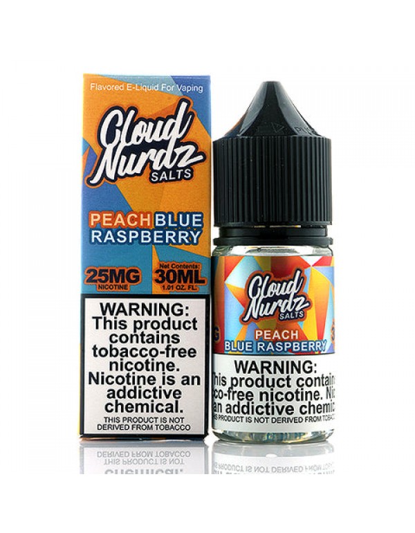 Peach Blue Raspberry Salt - Cloud Nurdz E-Juice