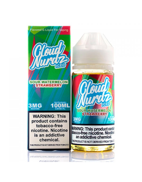 Sour Watermelon Strawberry Iced - Cloud Nurdz E-Ju...