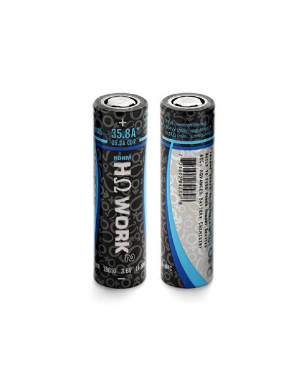 Hohm Tech Hohm Work 18650 INR 2531mAh 35.8A Flat Top Battery